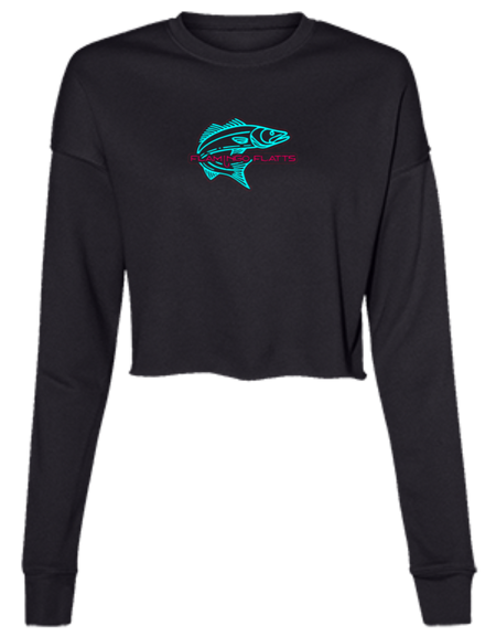 B7503 Ladies' Flamingo Flatts Snook Cropped Fleece Crew