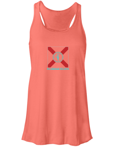 B8800 Flowy Flamingo Flatts Flag Racerback Tank