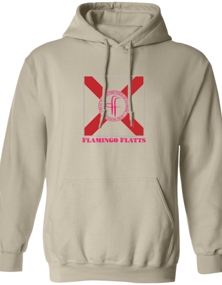 G185 Ladies Flamingo Flatts Flag Pullover Hoodie