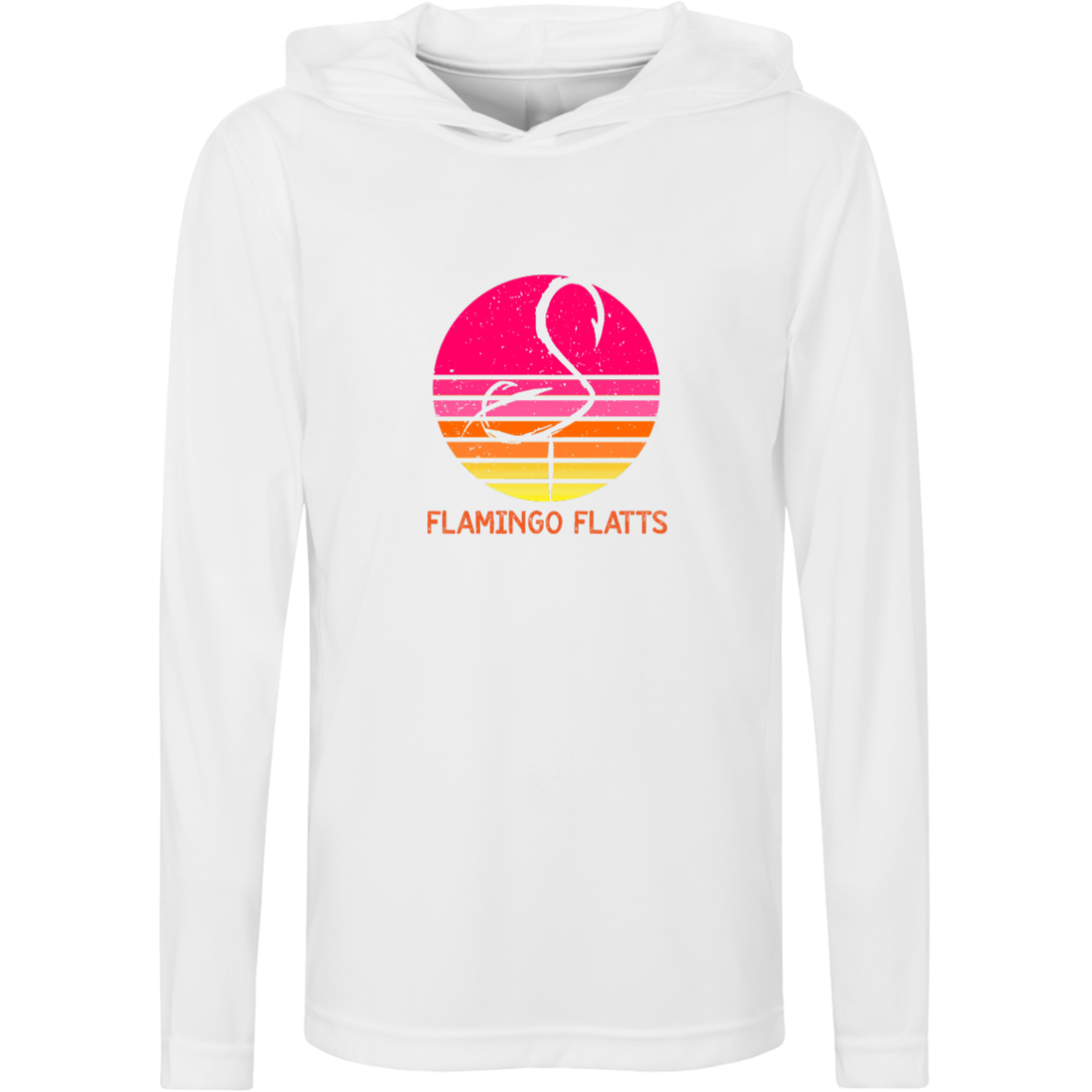 TT41Y Team 365 Kids Flamingo Flatts Retro Sunset Zone Hooded Tee