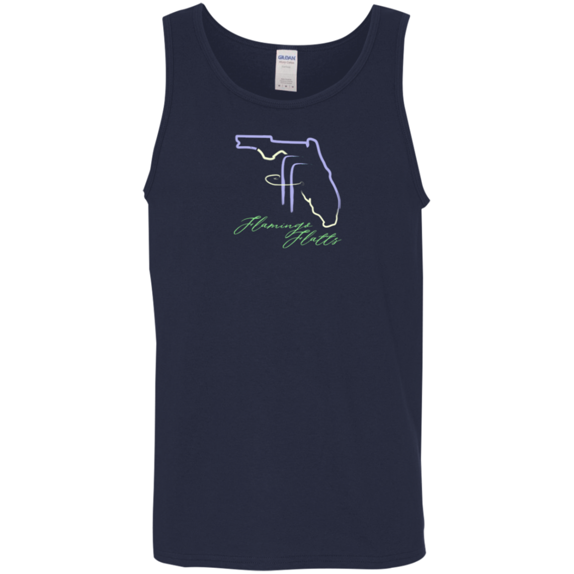 G520 Flamingo Flatts Coastal Tri-Color Cotton Tank Top 5.3 oz.