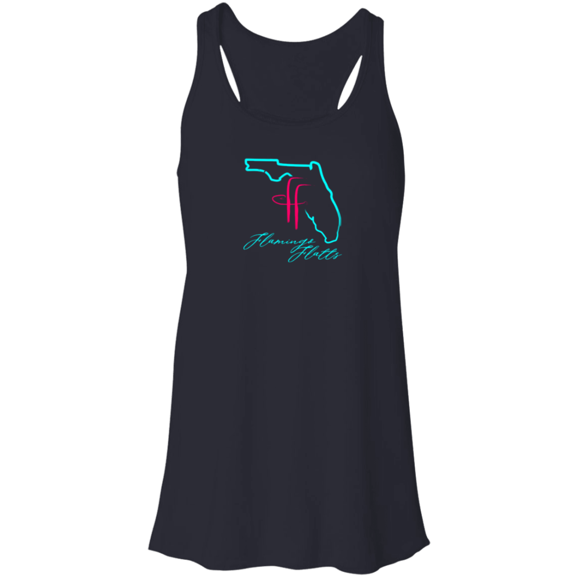 B8800 Flamingo Flatts Coastal Flowy Racerback Tank