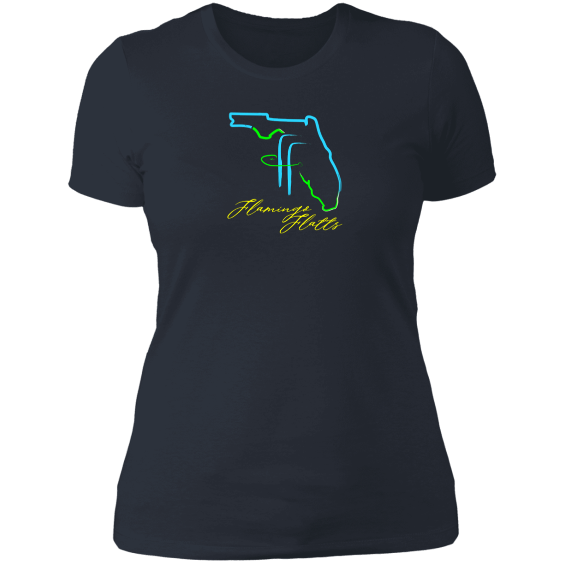 NL3900 Ladies' Flamingo Flatts Coastal Tri-Color Boyfriend T-Shirt