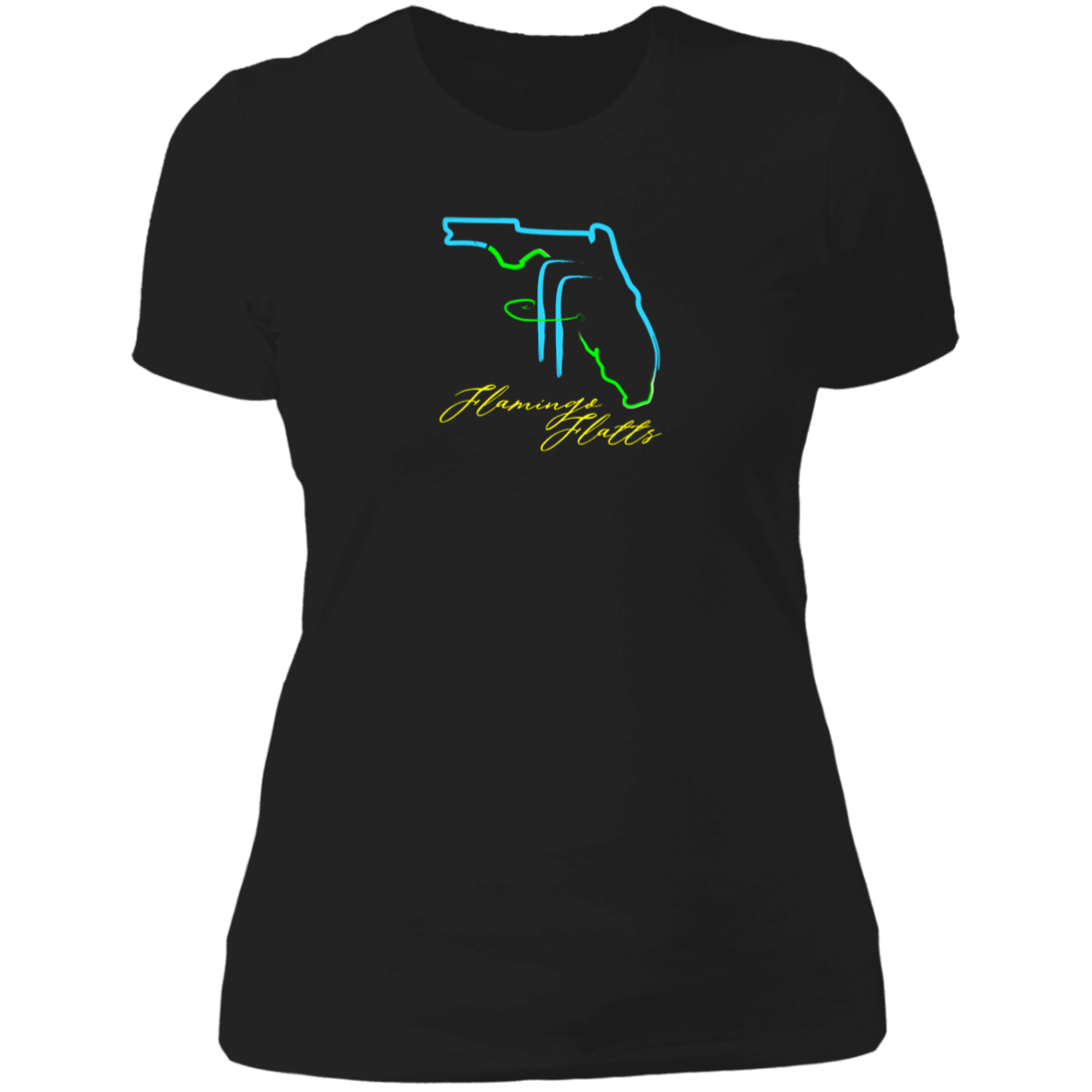 NL3900 Ladies' Flamingo Flatts Coastal Tri-Color Boyfriend T-Shirt