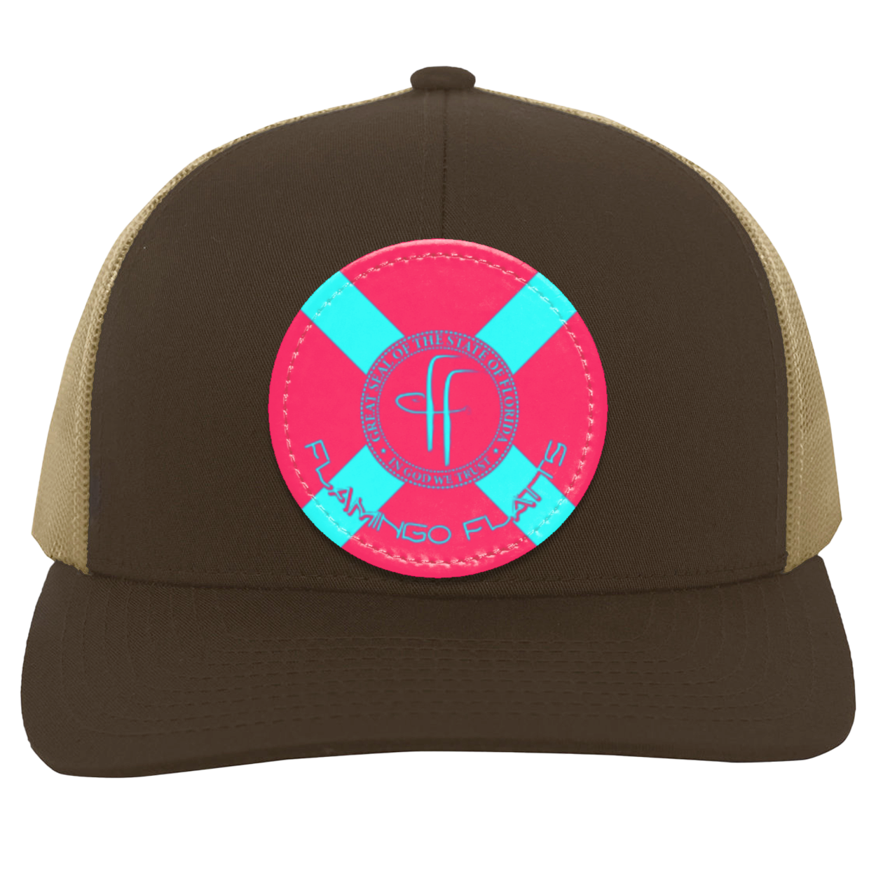 104C Flamingo Flatts Flag Trucker Snap Back - Patch