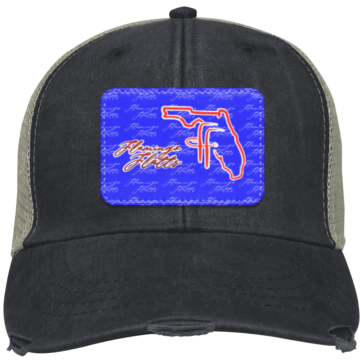 OL102 Flamingo Flatts Coastal Distressed Ollie Cap - Patch