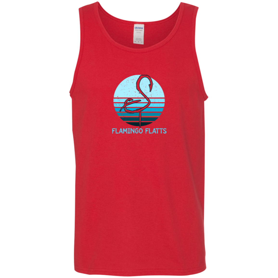 G520 Flamingo Flatts Retro Sunset Cotton Tank Top 5.3 oz.