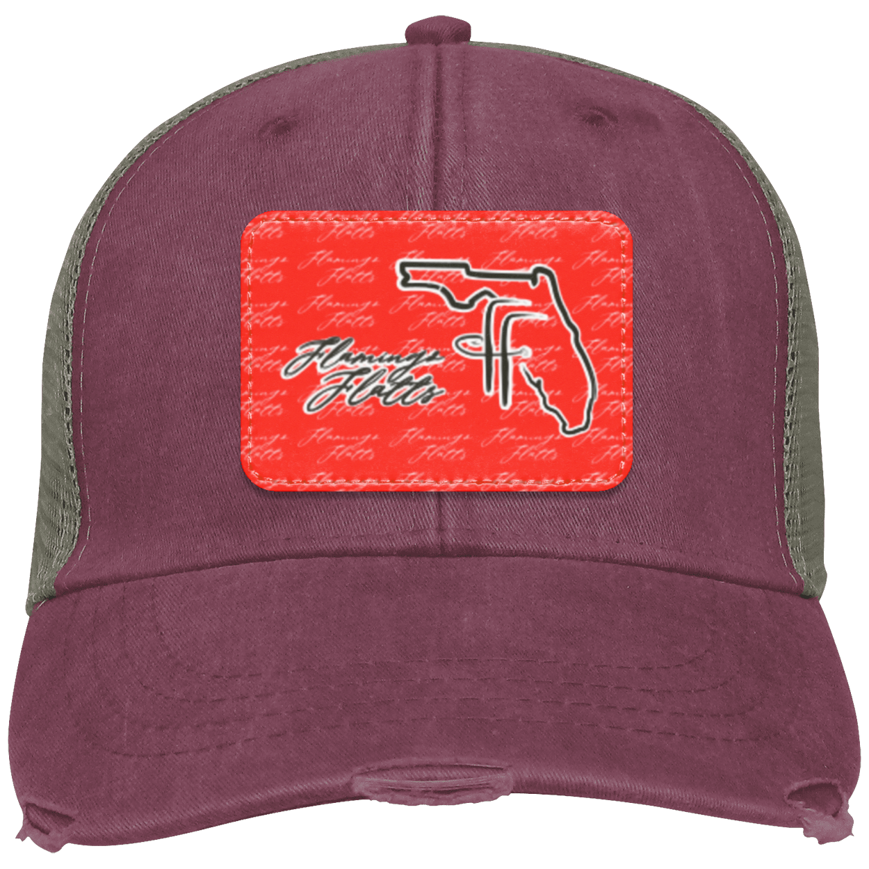 OL102 Flamingo Flatts Coastal Distressed Ollie Cap - Patch