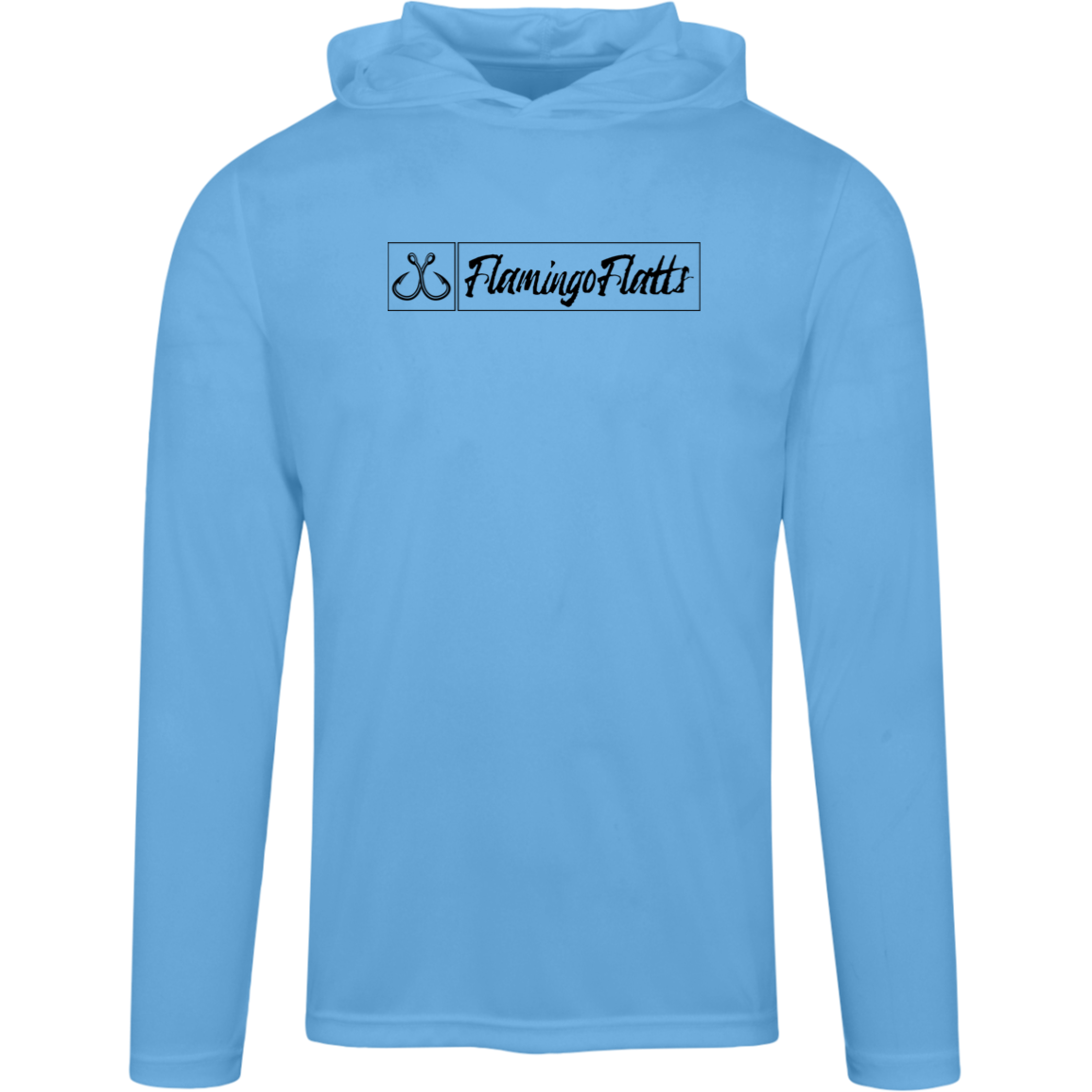 TT41 Team 365 Mens Moisture Wicking Flamingo Flatts Coastal Fishing Zone Hooded Tee