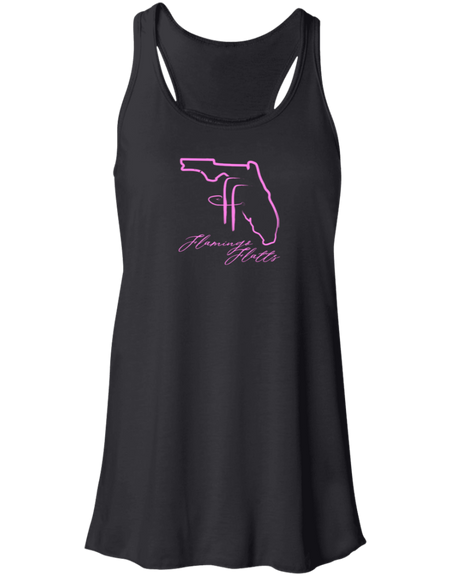 B8800 Flamingo Flatts Coastal Flowy Racerback Tank