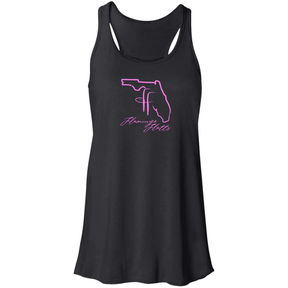 B8800 Flamingo Flatts Coastal Flowy Racerback Tank