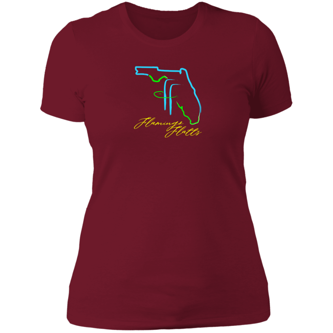 NL3900 Ladies' Flamingo Flatts Coastal Tri-Color Boyfriend T-Shirt