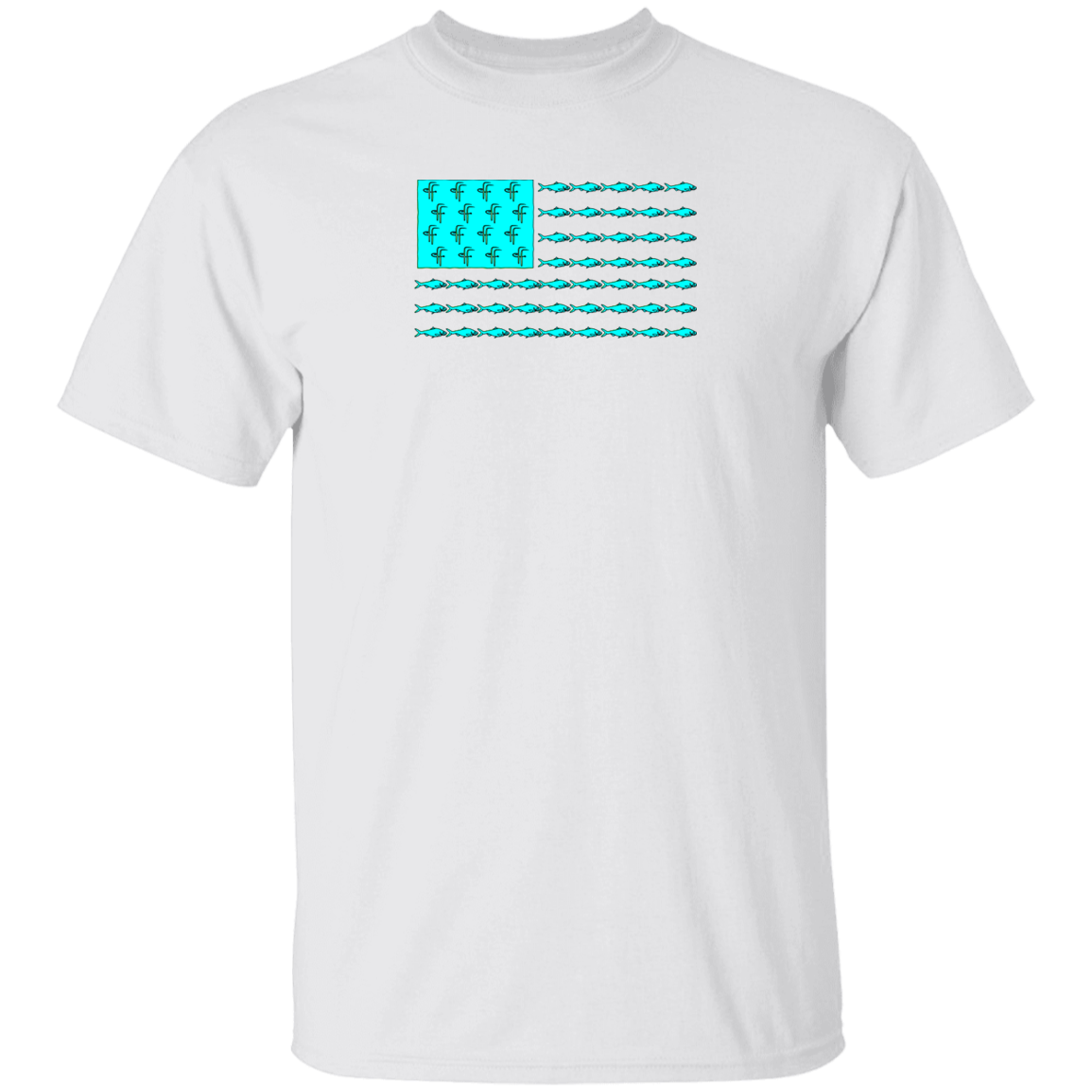 G500 5.3 oz. Men's Fish Flag T-Shirt