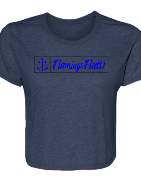 B8882 Ladies' Flamingo Flatts Newport Coastal Flowy Cropped Tee