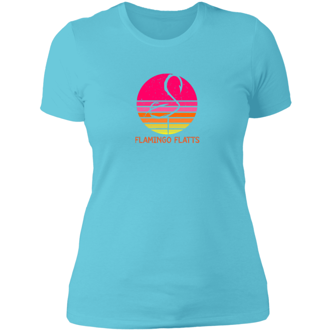 NL3900 Ladies' Flamingo Flatts Retro Sunset Boyfriend T-Shirt