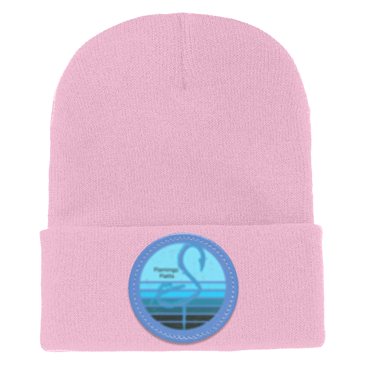 1501 Yupoong Adult Flamingo Flatts Retro Sunset Cuffed Knit Beanie