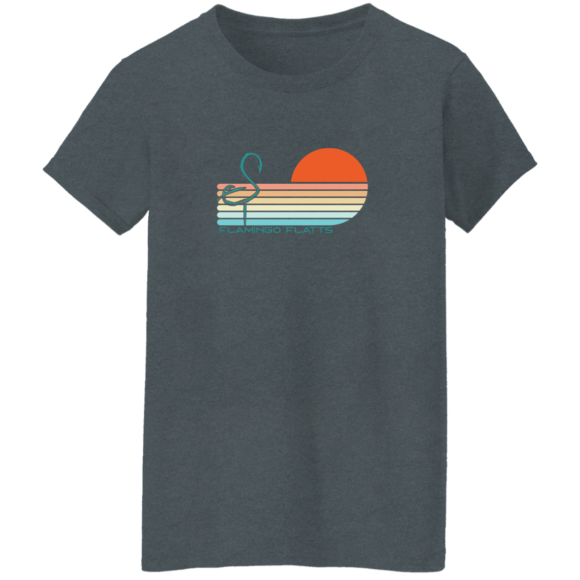G500L Ladies' Flamingo Flatts Sunset v1 5.3 oz. T-Shirt