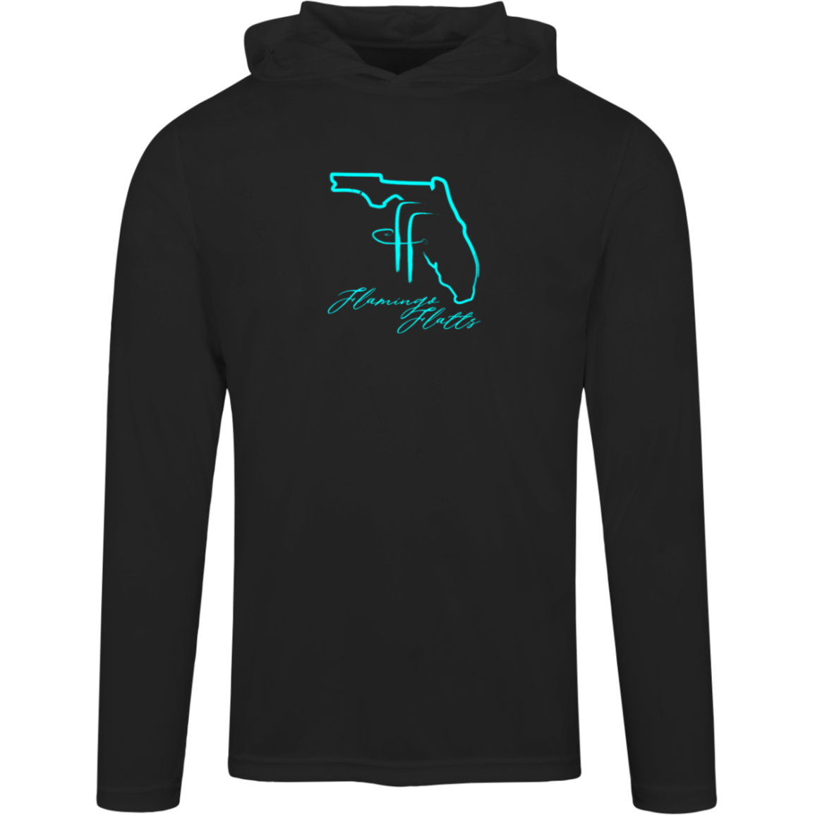 TT41 Team 365 Mens Moisture Wicking  Flamingo Flatts Coastal Zone Hooded Tee