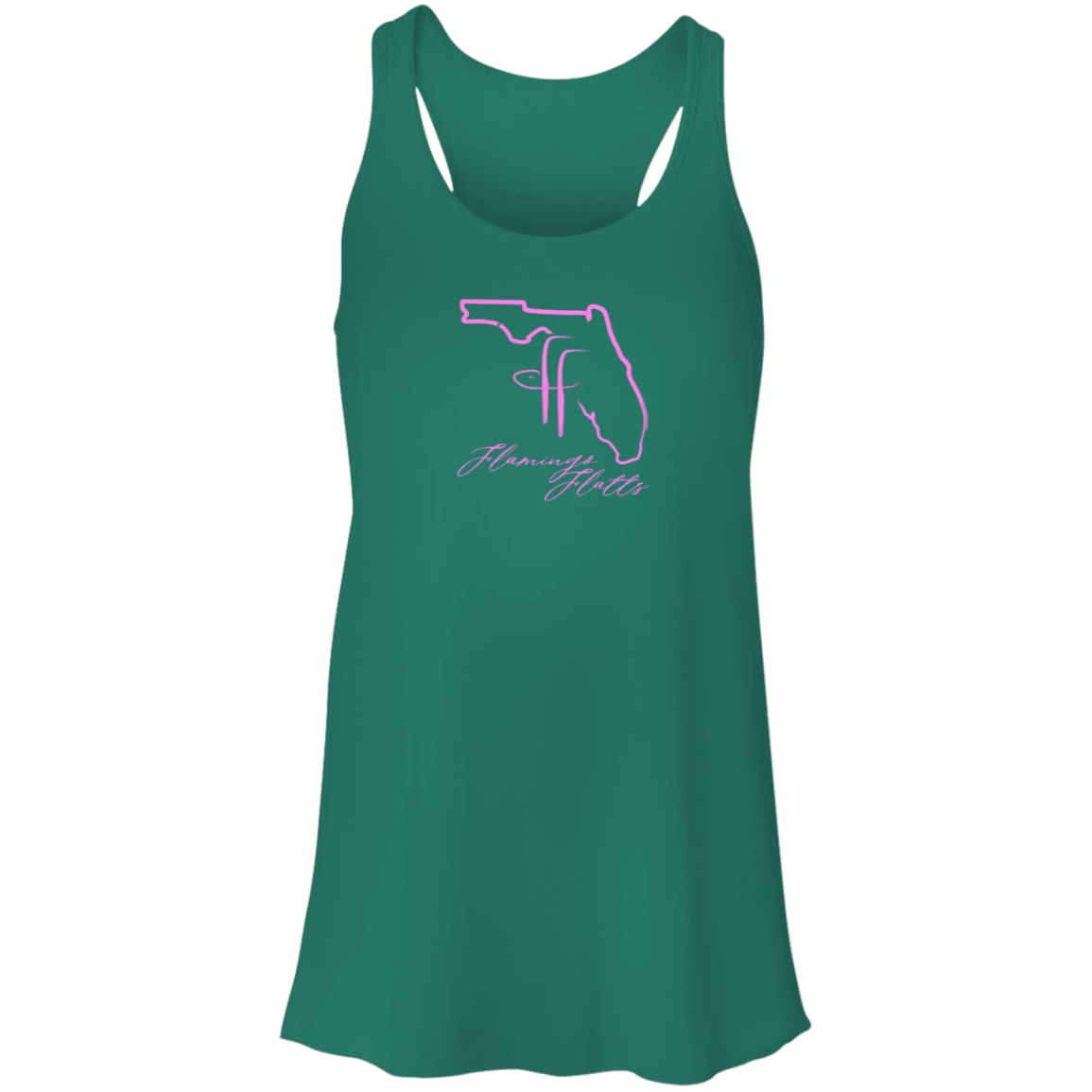 B8800 Flamingo Flatts Coastal Flowy Racerback Tank