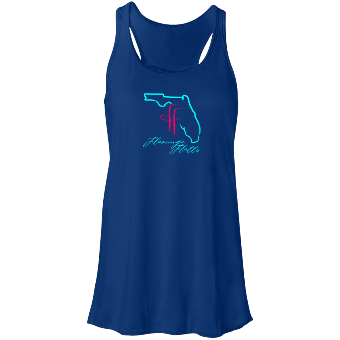 B8800 Flamingo Flatts Coastal Flowy Racerback Tank