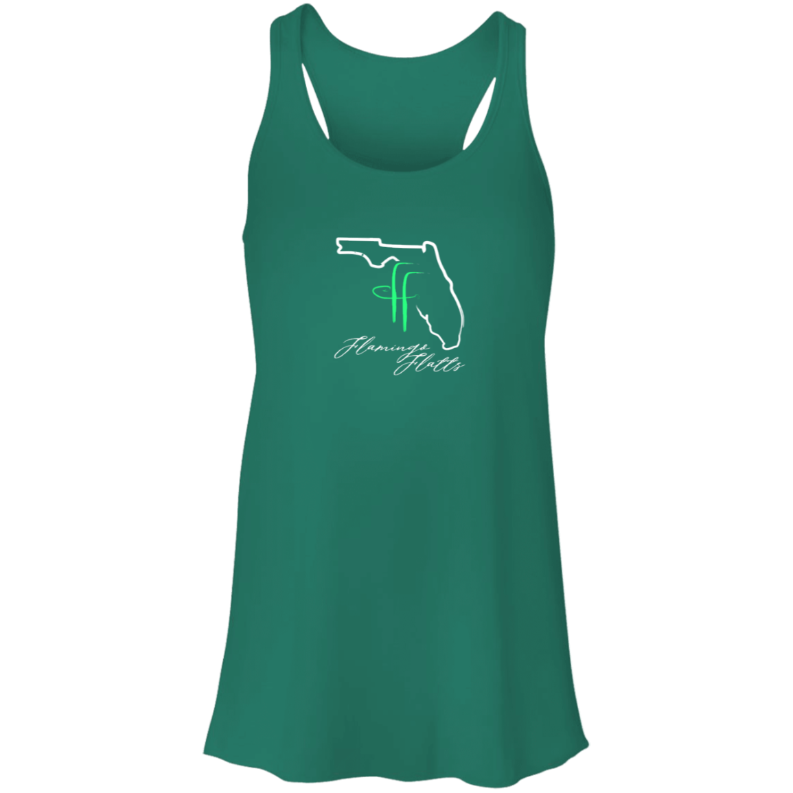 B8800 Flamingo Flatts Coastal Flowy Racerback Tank