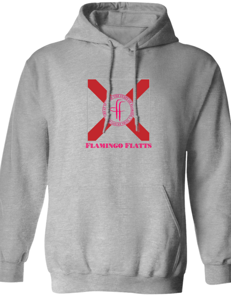 G185 Ladies Flamingo Flatts Flag Pullover Hoodie