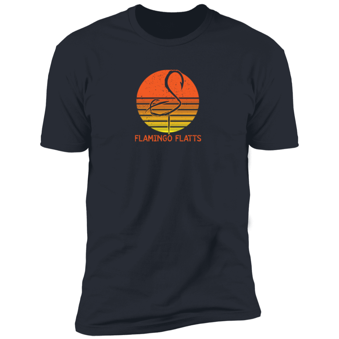 NL3600 Flamingo Flatts Retro Sunset Premium Short Sleeve T-Shirt