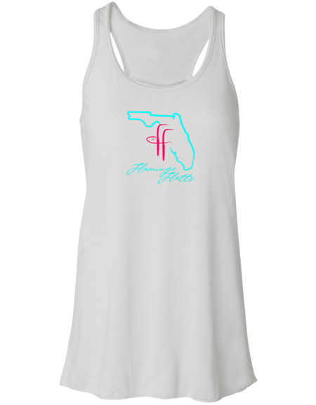 B8800 Flamingo Flatts Coastal Flowy Racerback Tank