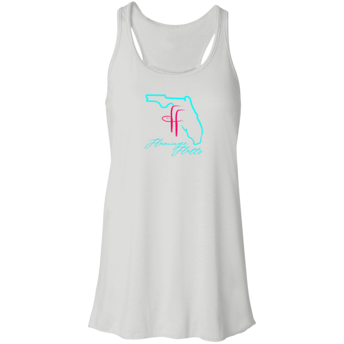 B8800 Flamingo Flatts Coastal Flowy Racerback Tank