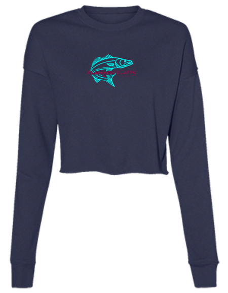 B7503 Ladies' Flamingo Flatts Snook Cropped Fleece Crew