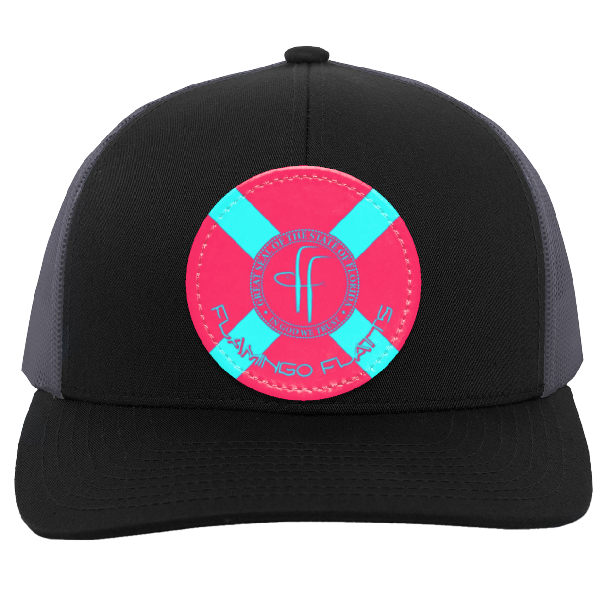 104C Flamingo Flatts Flag Trucker Snap Back - Patch