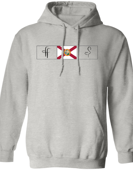G185 Men's FF/Flamingo Florida Flag Pullover Hoodie