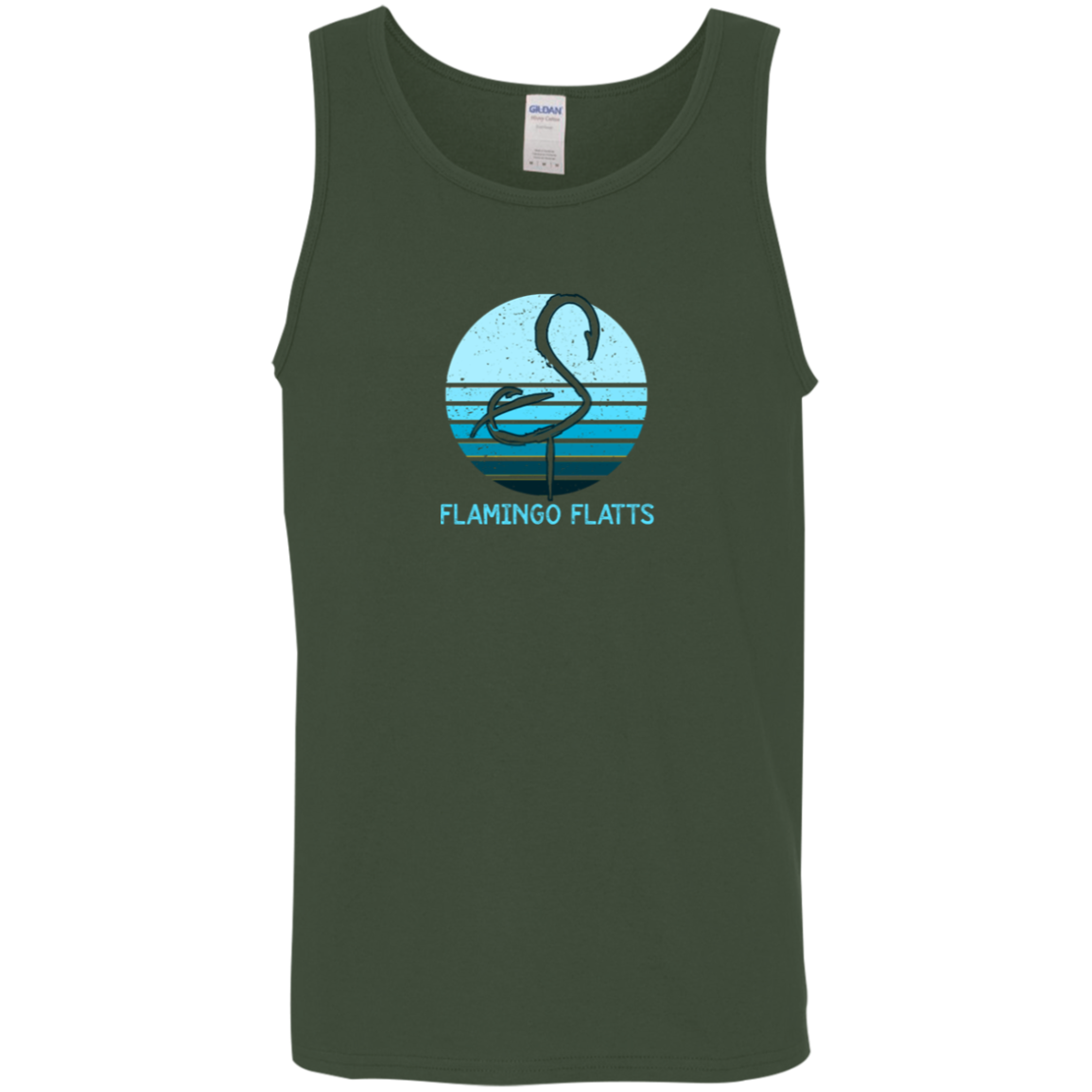 G520 Flamingo Flatts Retro Sunset Cotton Tank Top 5.3 oz.