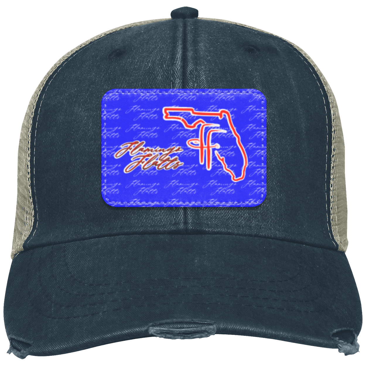 OL102 Flamingo Flatts Coastal Distressed Ollie Cap - Patch