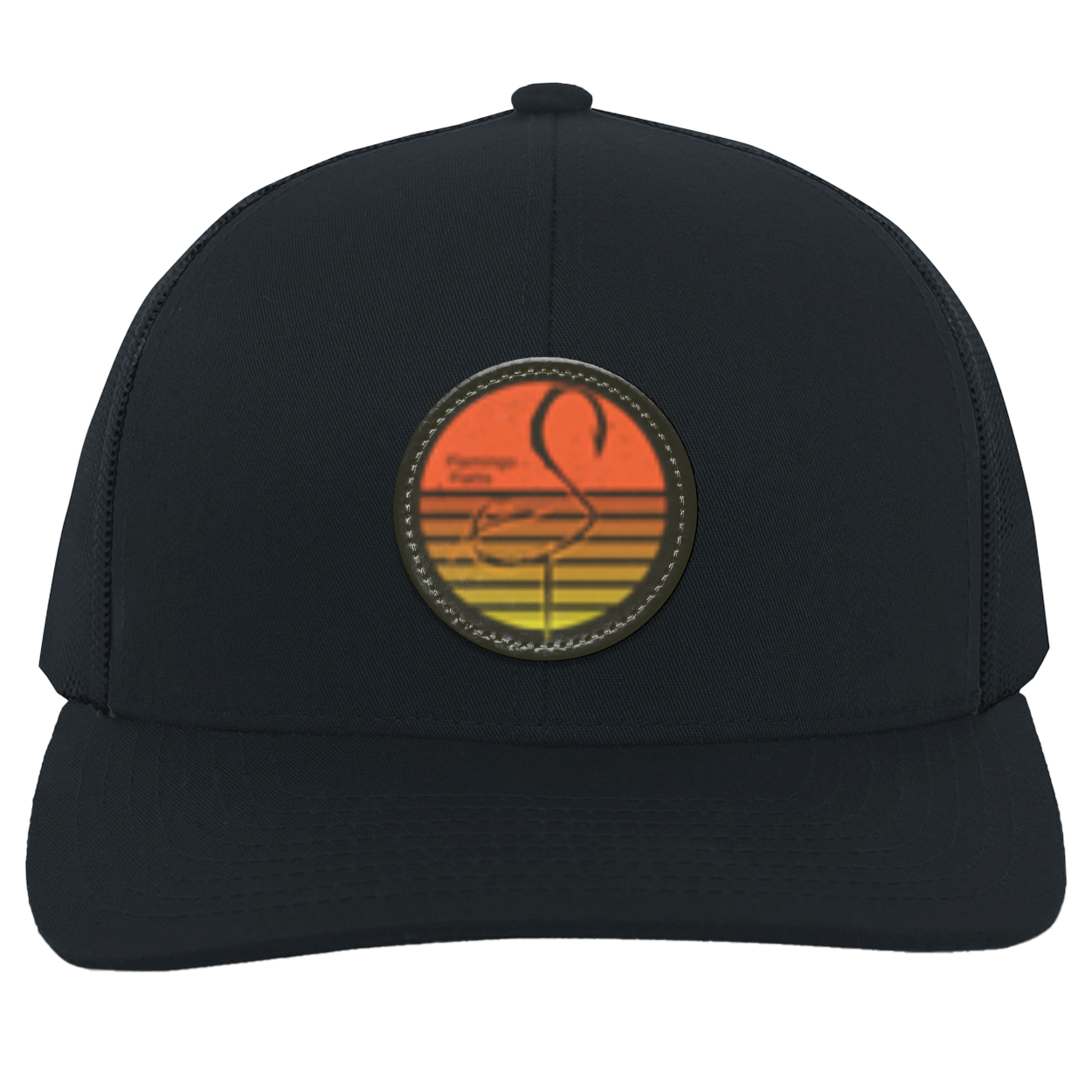 104C Small Circle Retro Sunset Trucker Snap Back - Patch