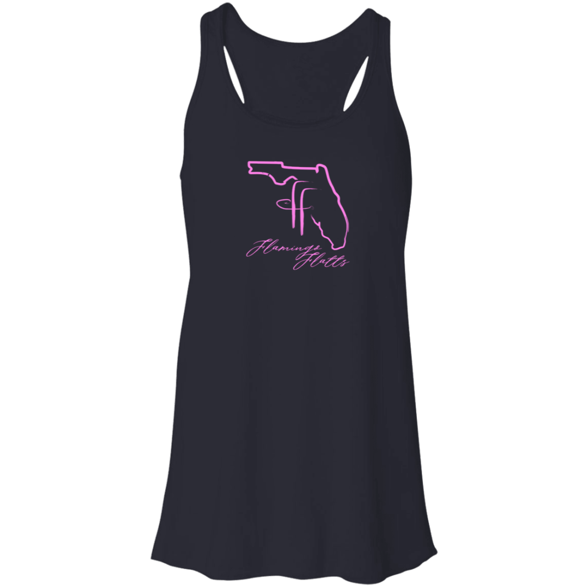 B8800 Flamingo Flatts Coastal Flowy Racerback Tank