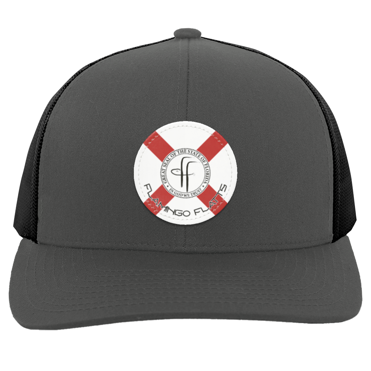 104C Small Circle Flamingo Flatts Flag Trucker Snap Back - Patch