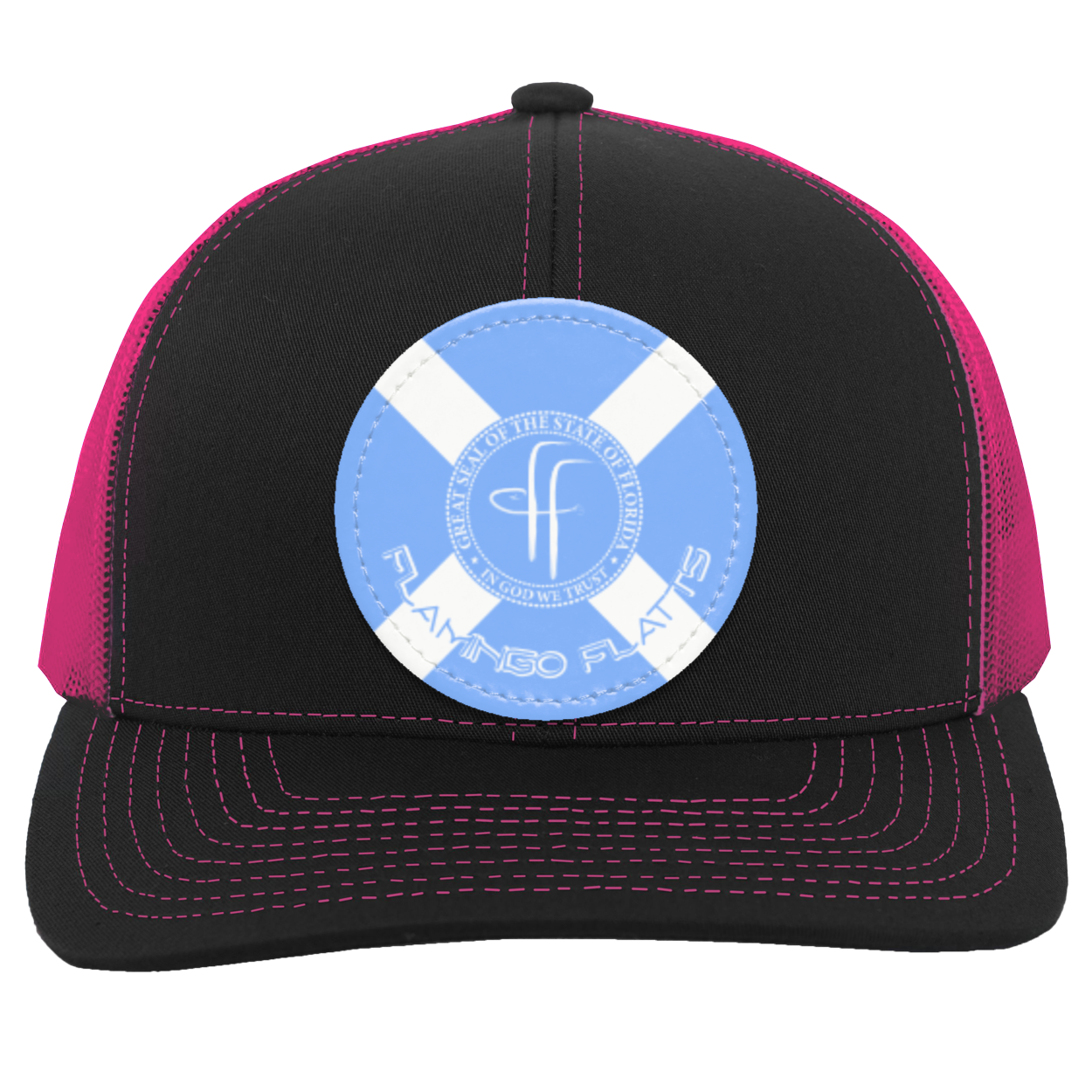 104C Flamingo Flatts Flag Trucker Snap Back - Patch