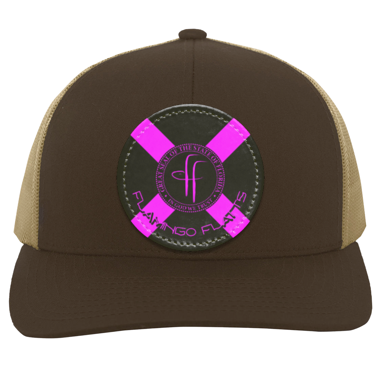 104C Flamingo Flatts Flag Trucker Snap Back - Patch