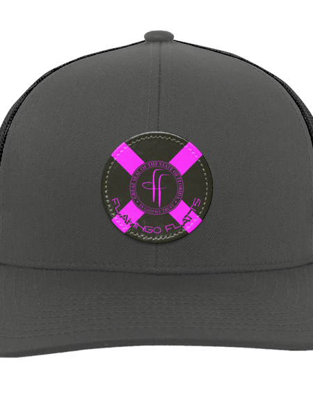 104C Small Circle Flamingo Flatts Flag Trucker Snap Back - Patch