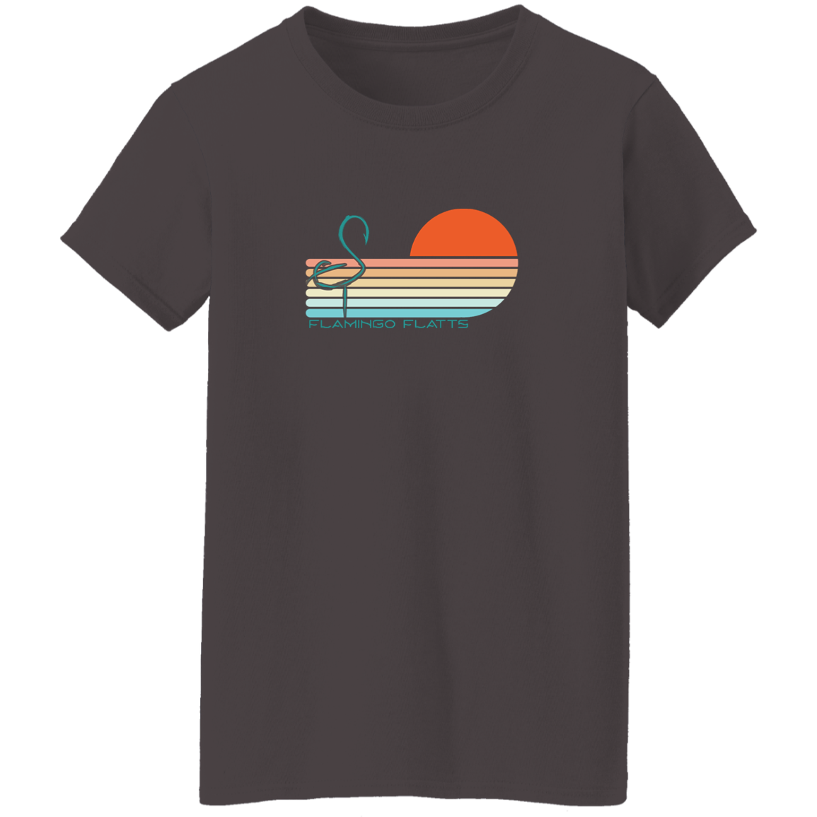 G500L Ladies' Flamingo Flatts Sunset v1 5.3 oz. T-Shirt