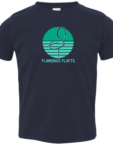 3321 Toddler Flamingo Flatts Retro Sunset Jersey T-Shirt