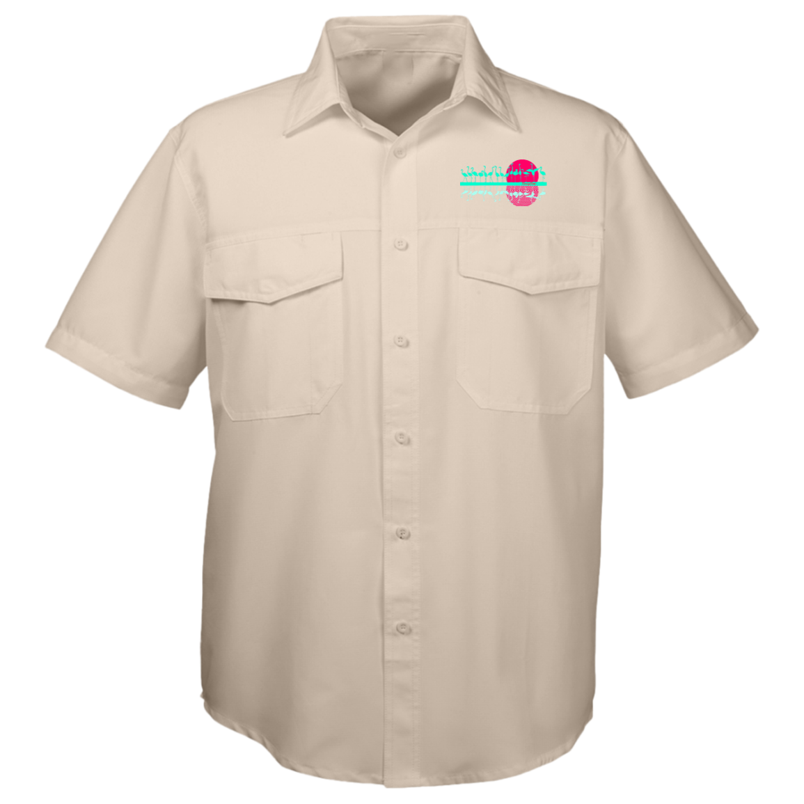 M580 Harriton Mens Key West Short Sleeve Staff Shirt