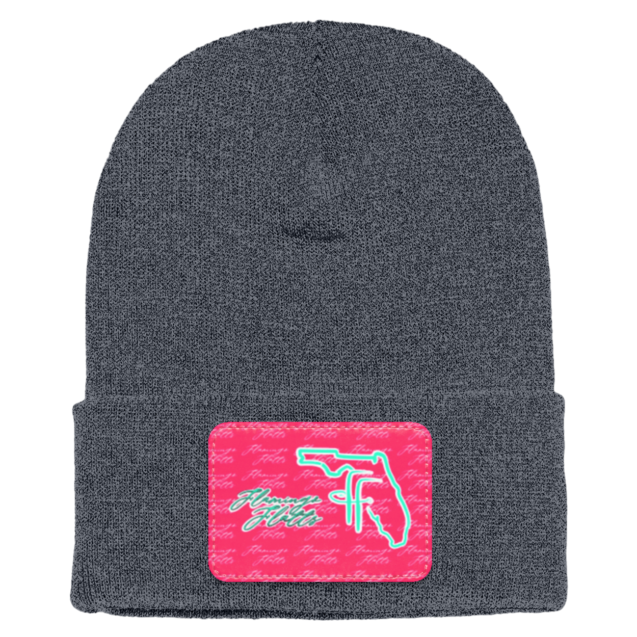 1501 Yupoong Adult Flamingo Flatts Coastal Cuffed Knit Beanie