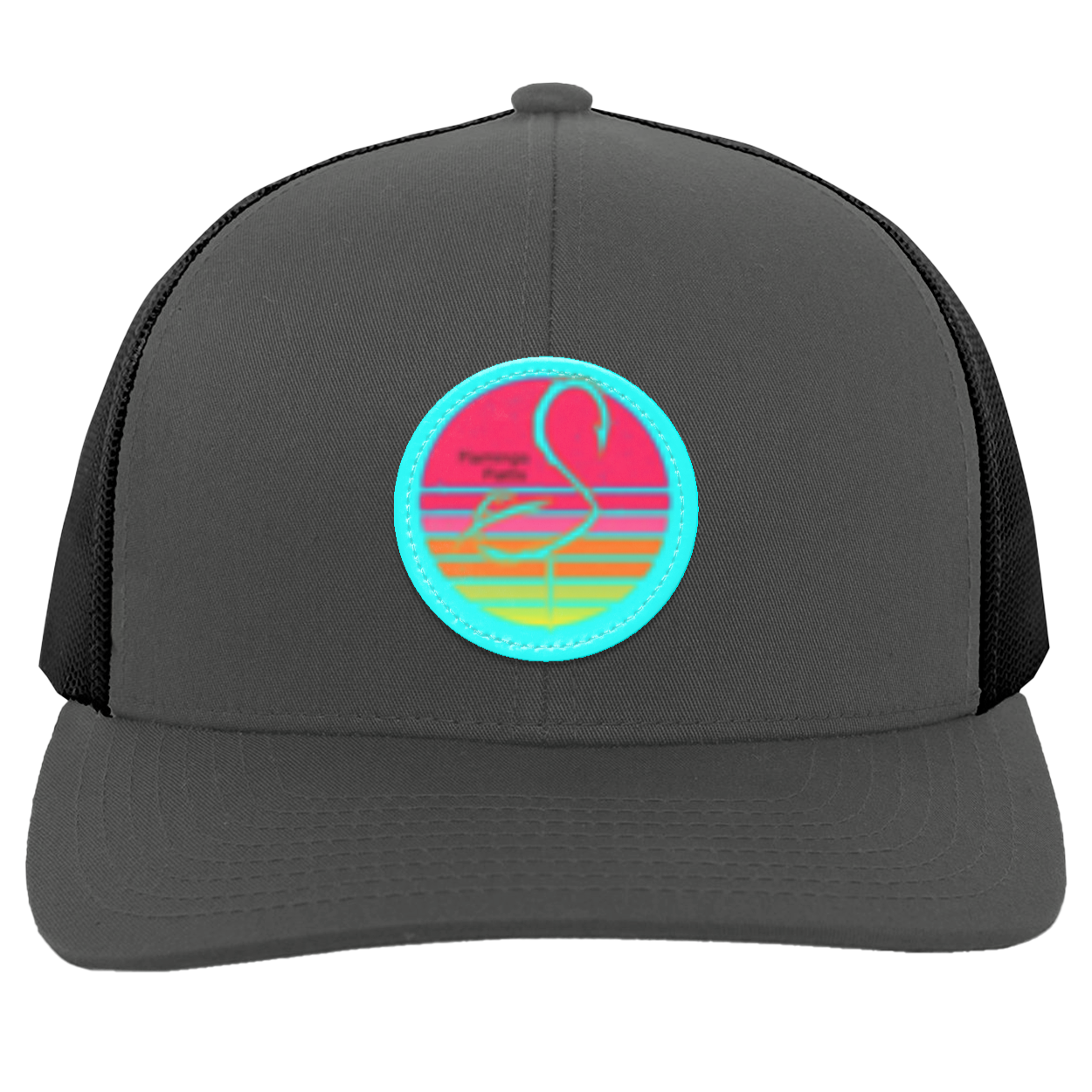 104C Small Circle Retro Sunset Trucker Snap Back - Patch