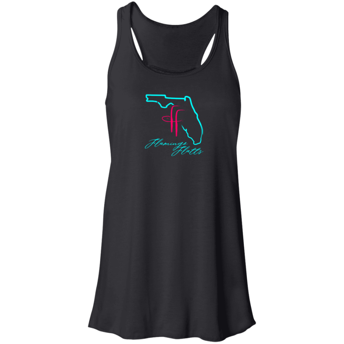 B8800 Flamingo Flatts Coastal Flowy Racerback Tank