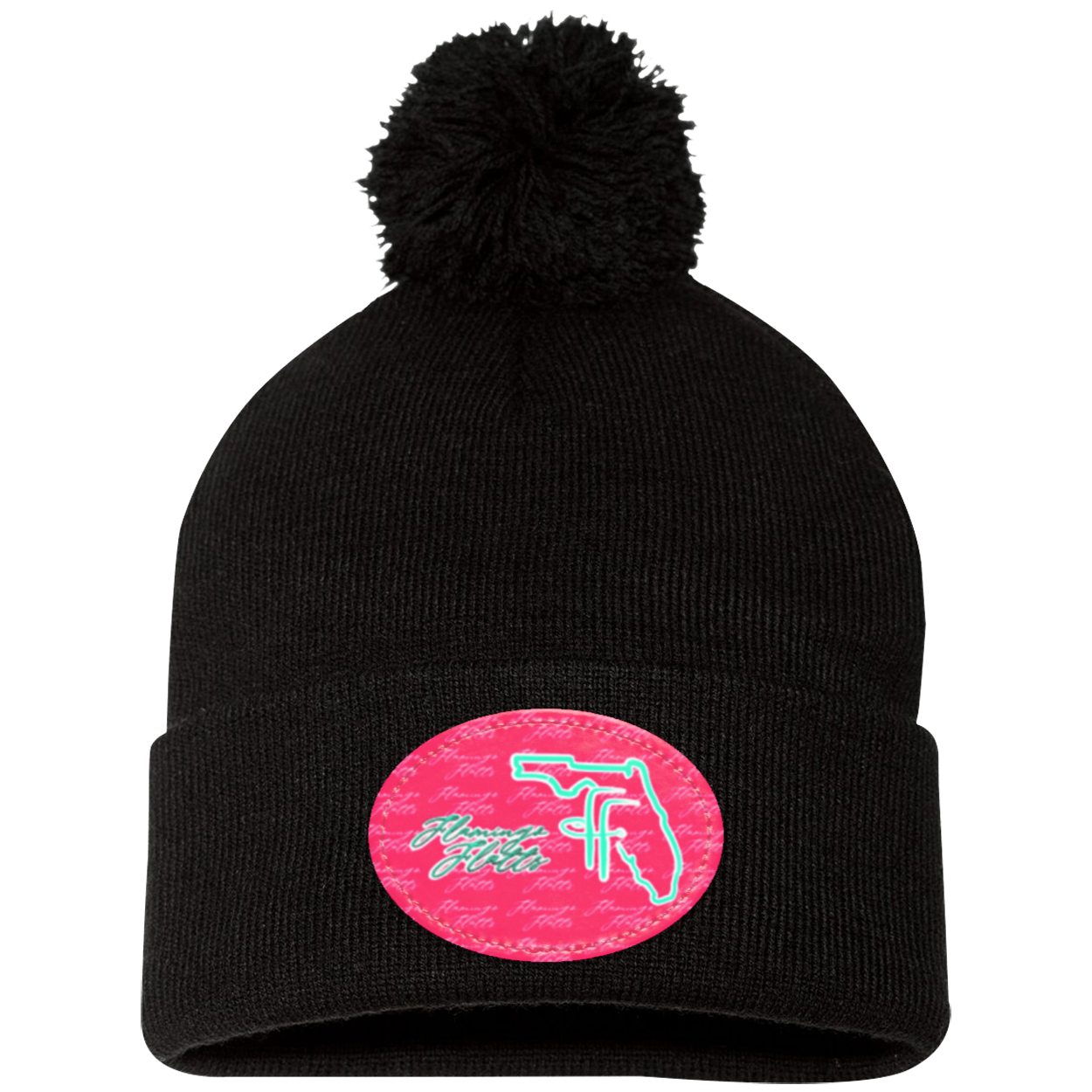 SP15 Pom Pom Flamingo Flatts Coastal Knit Cap - Patch