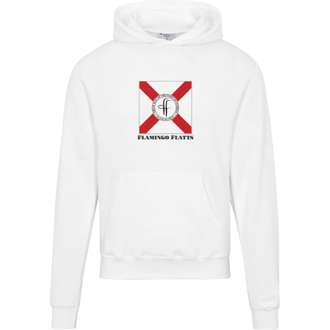 S700 Champion Mens Flamingo Flatts Flag Powerblend Hoodie