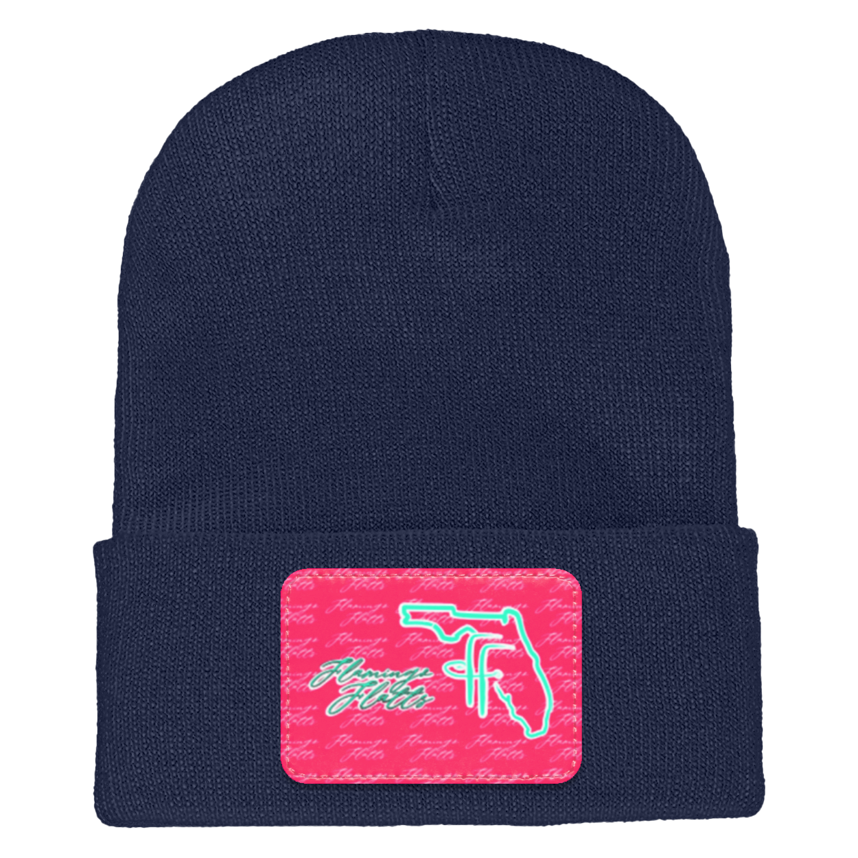 1501 Yupoong Adult Flamingo Flatts Coastal Cuffed Knit Beanie