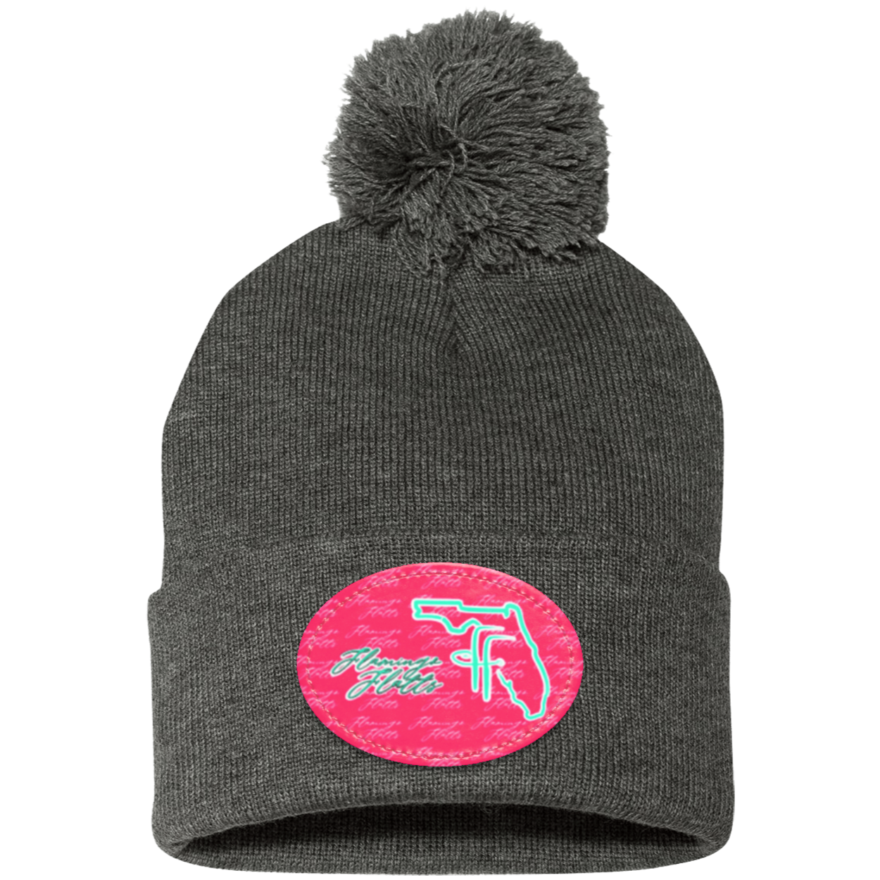 SP15 Pom Pom Flamingo Flatts Coastal Knit Cap - Patch